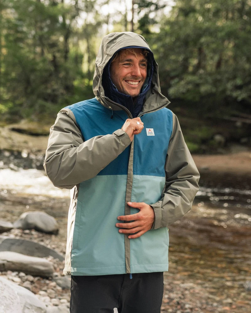 Downpour Wasserdichte Jacke - Tidal Blue/Arctic/Dusty Olive