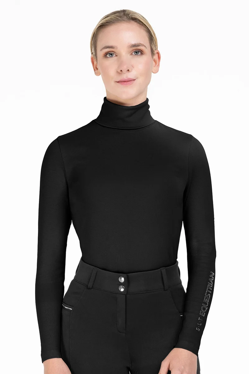 Trento Damen Rollkragenshirt Black L