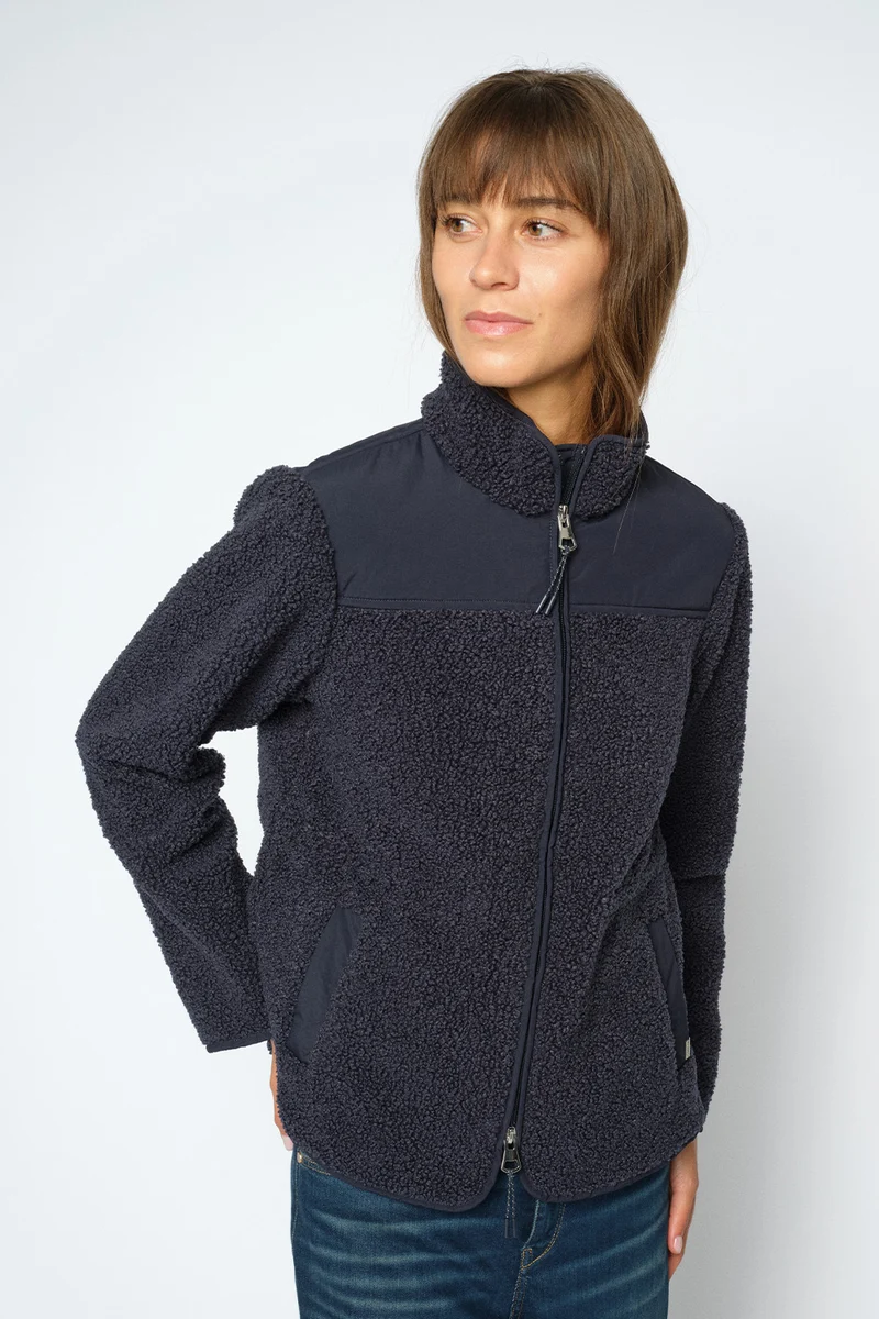 Elisa Eli Teddy Jacket | Salute Navy