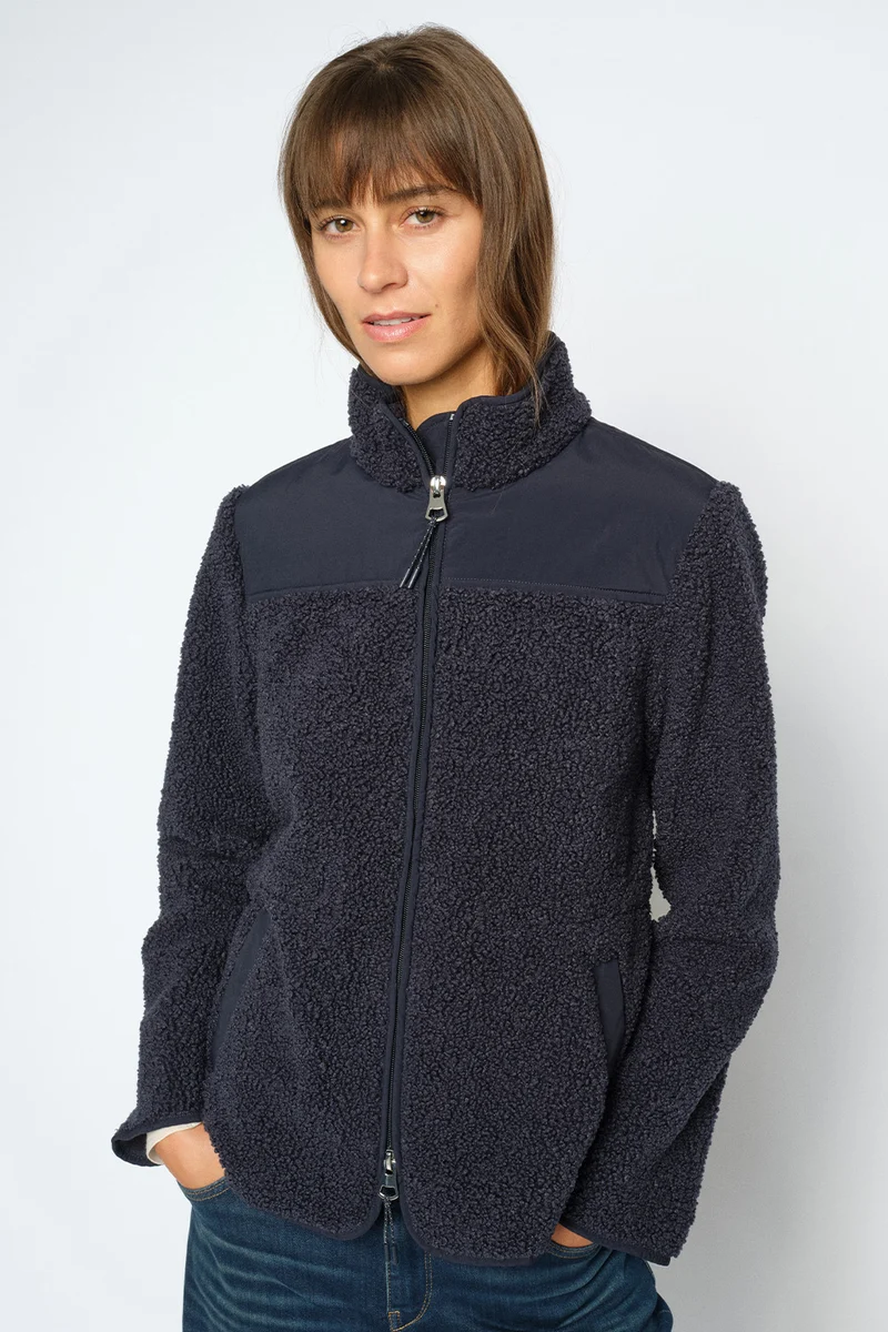 Elisa Eli Teddy Jacket | Salute Navy