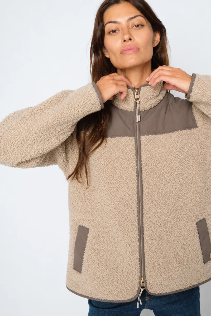 Elisa Eli Teddy Jacket | Feather Gray