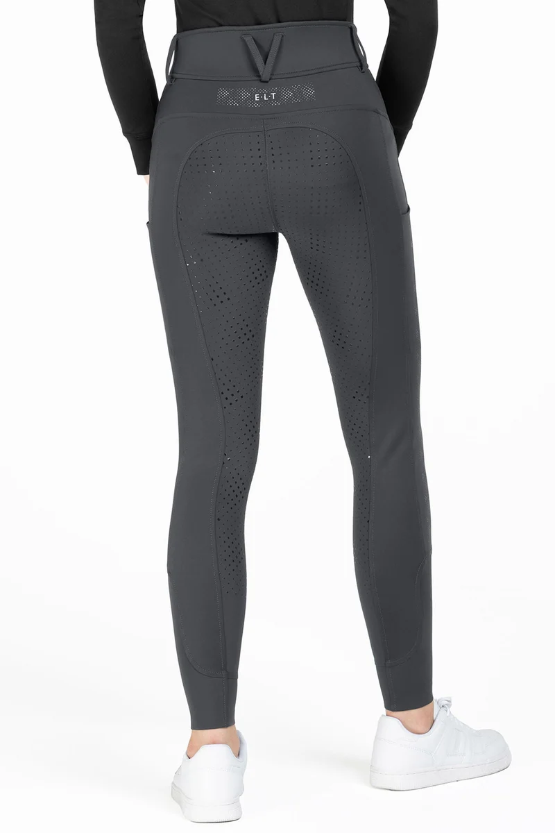 Damen Reithose mit reflektierenden Details Asphalt 40