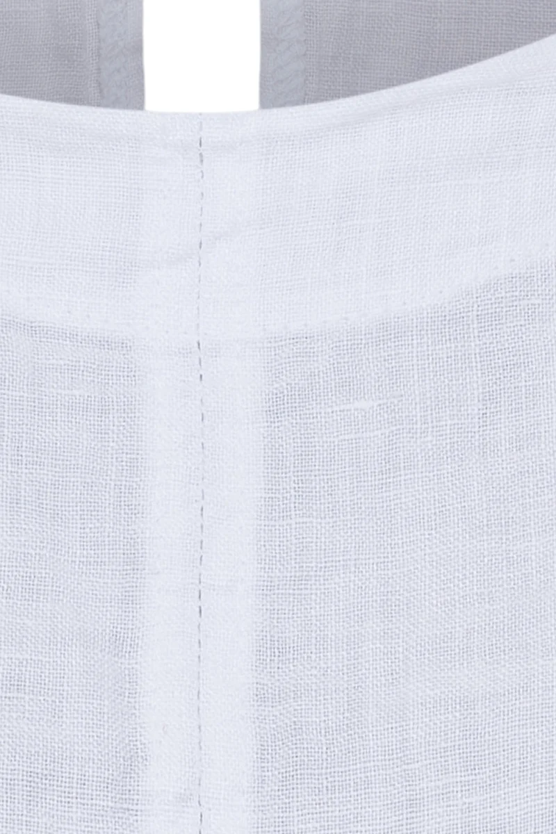 Ceyla Linen Top | Optical White