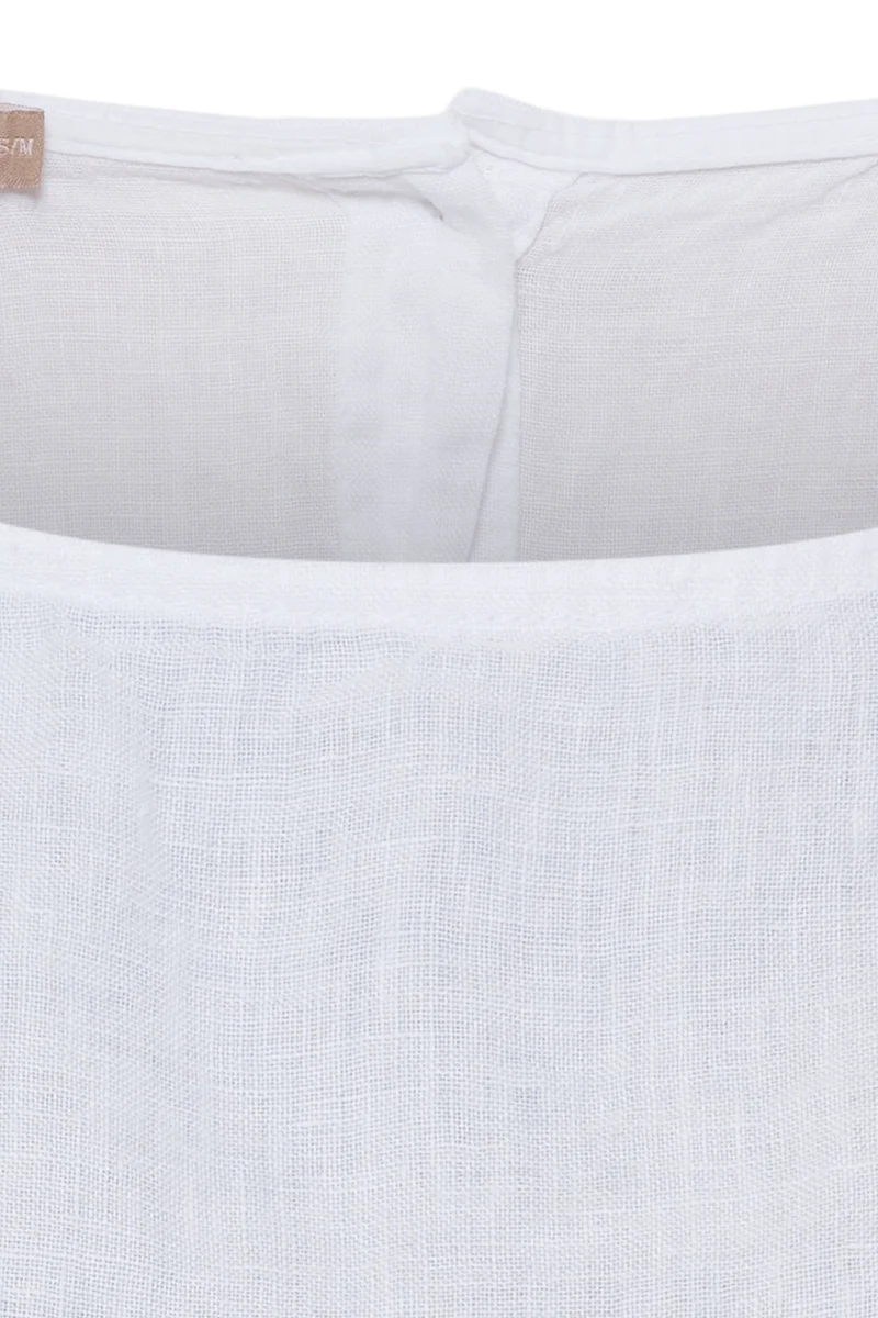 Alessia Linen Top | White
