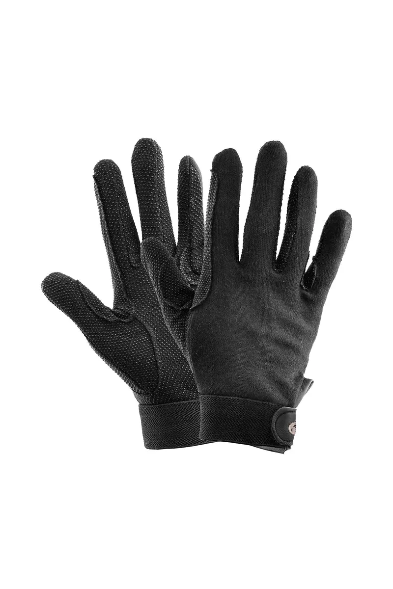 Picot Baumwoll Winterhandschuhe Black L
