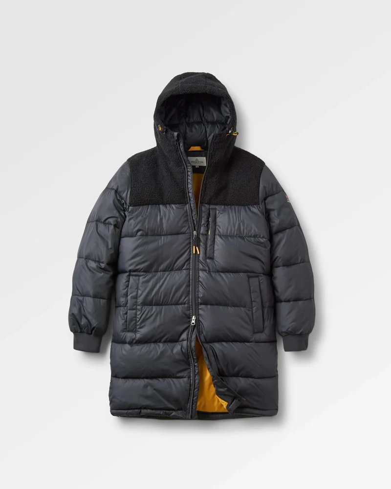 Elowen Kapuzen-Isolierjacke - Schwarz