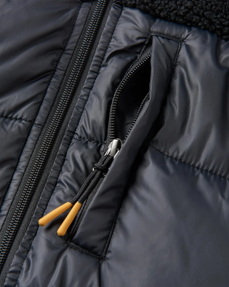 Elowen Kapuzen-Isolierjacke - Schwarz