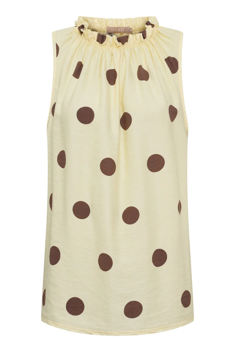 Lucina Dot Top | Yellow Polka Dot