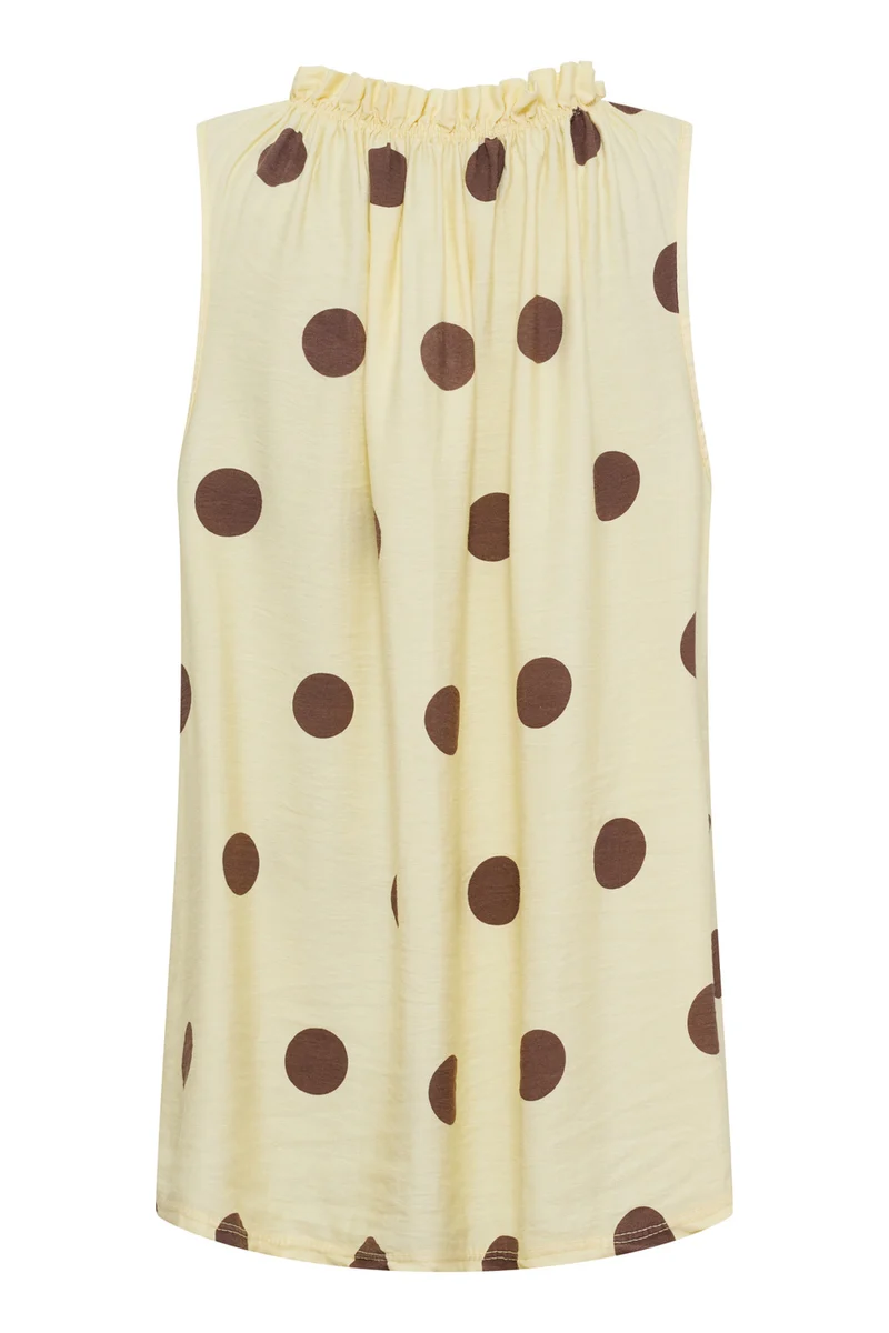 Lucina Dot Top | Yellow Polka Dot