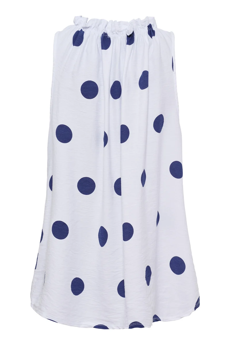 Lucina Dot Top | White Polka Dot