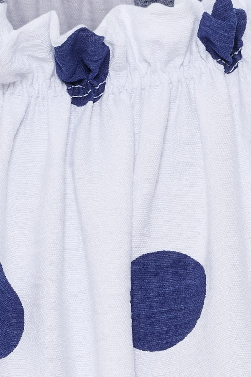 Lucina Dot Top | White Polka Dot