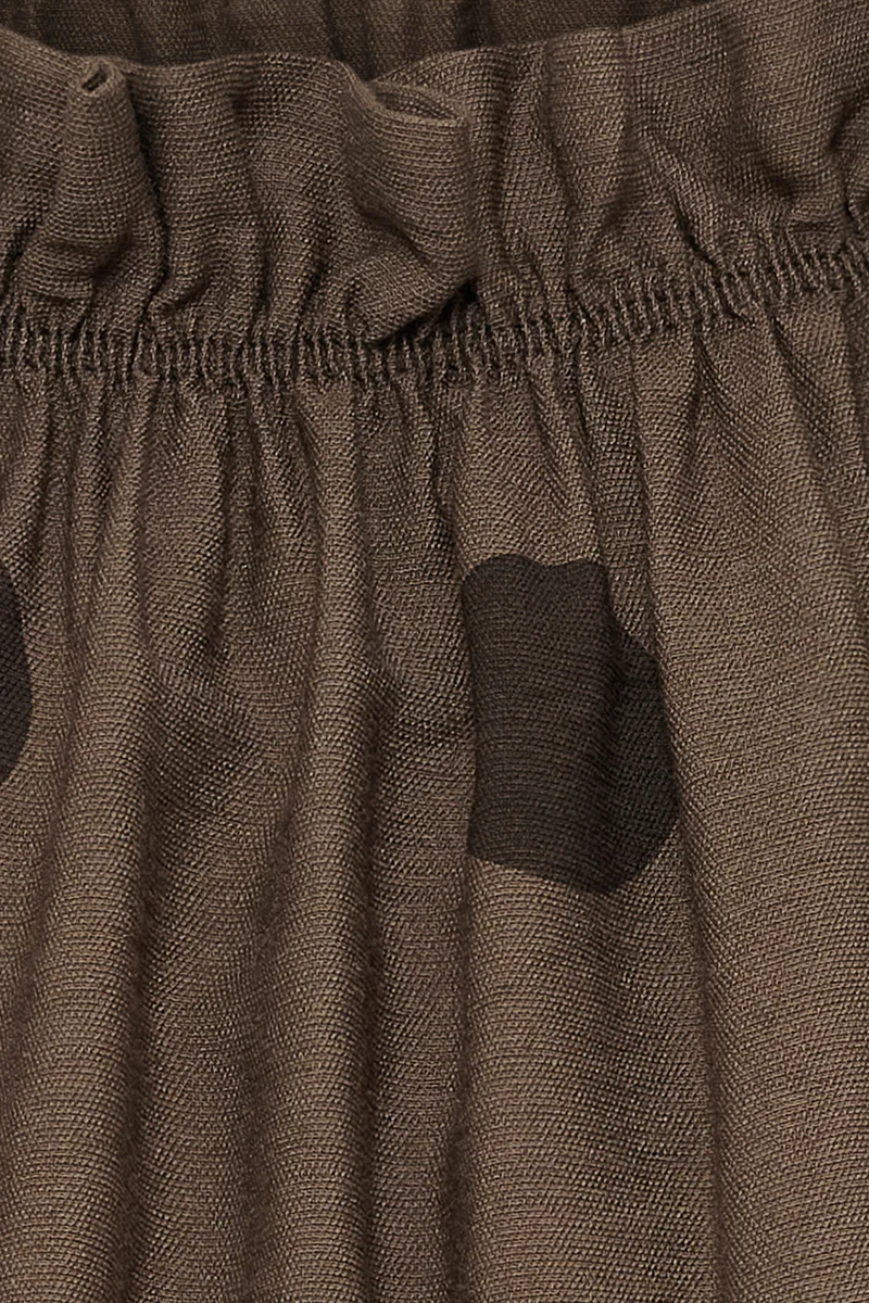Lucina Dot Top | Brown Polka Dot