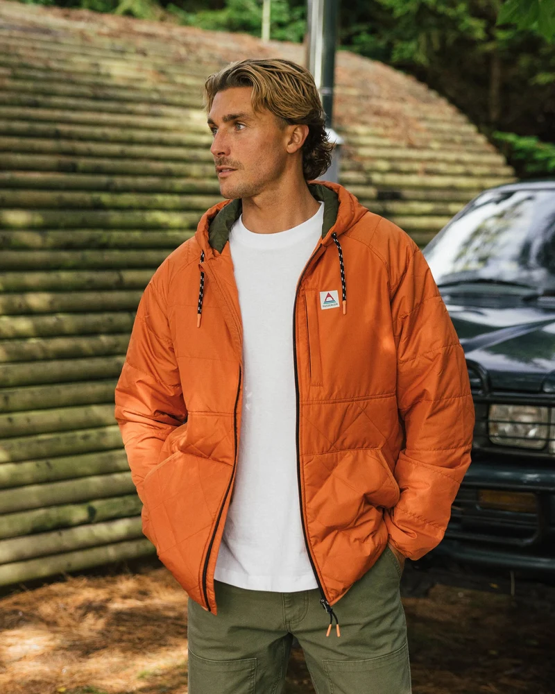 Dylan Isolierte Full-Zip-Jacke - Verbranntes Orange