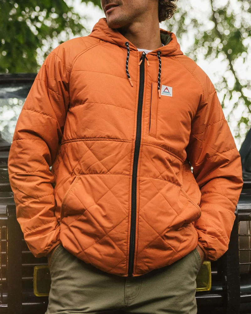 Dylan Isolierte Full-Zip-Jacke - Verbranntes Orange