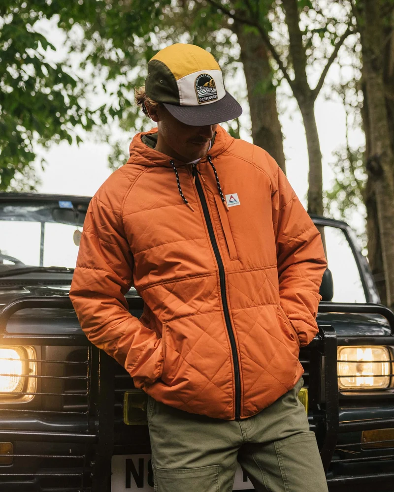 Dylan Isolierte Full-Zip-Jacke - Verbranntes Orange