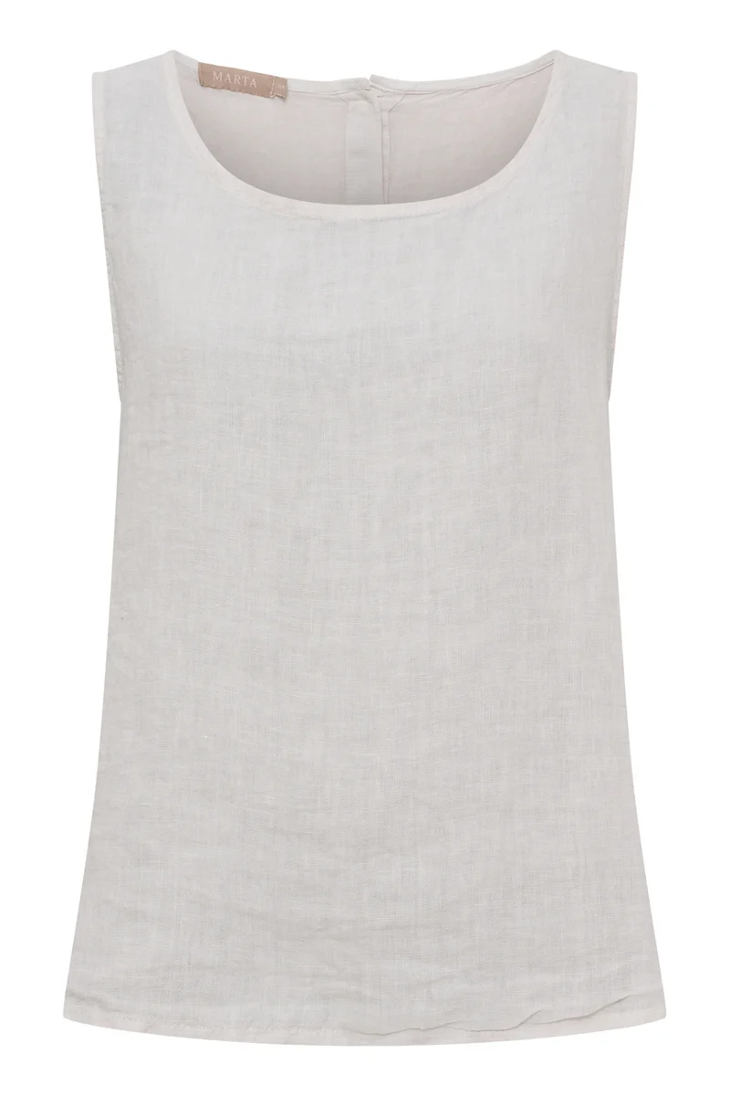 Alessia Linen Top | Sabbia