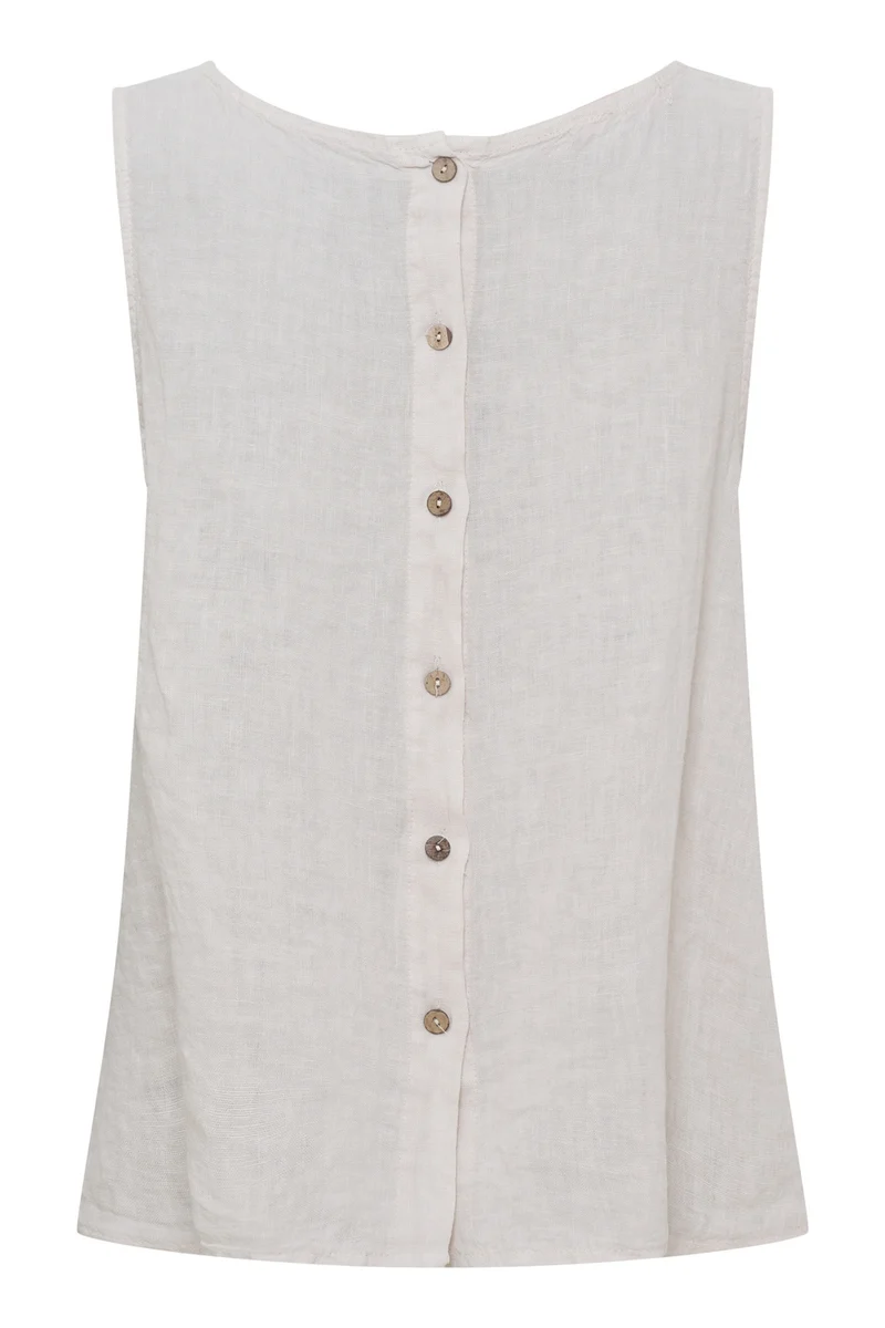 Alessia Linen Top | Sabbia
