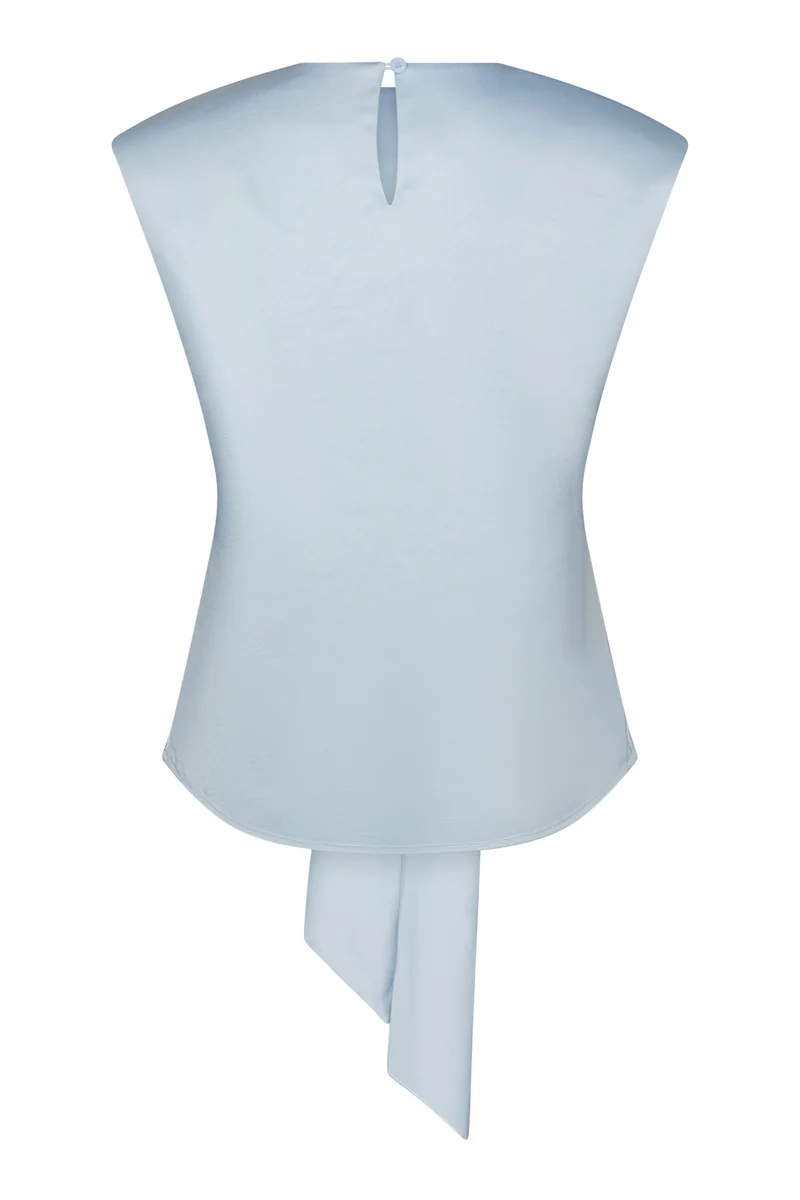 Katarim Heavy Sateen Top | Light Blue | Top fra Neo Noir