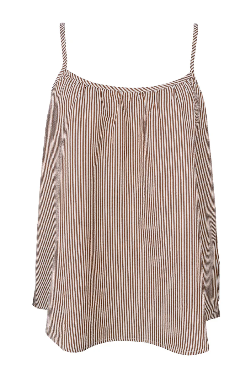Catherine Strap Top | Camel | Top fra Black Colour