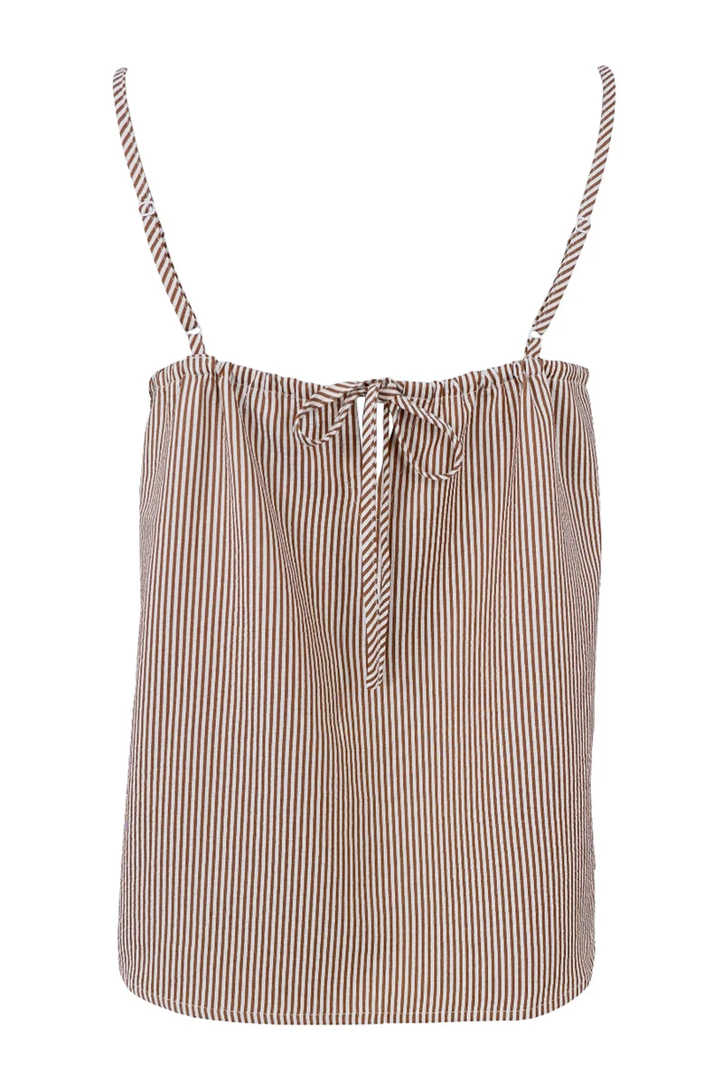 Catherine Strap Top | Camel | Top fra Black Colour