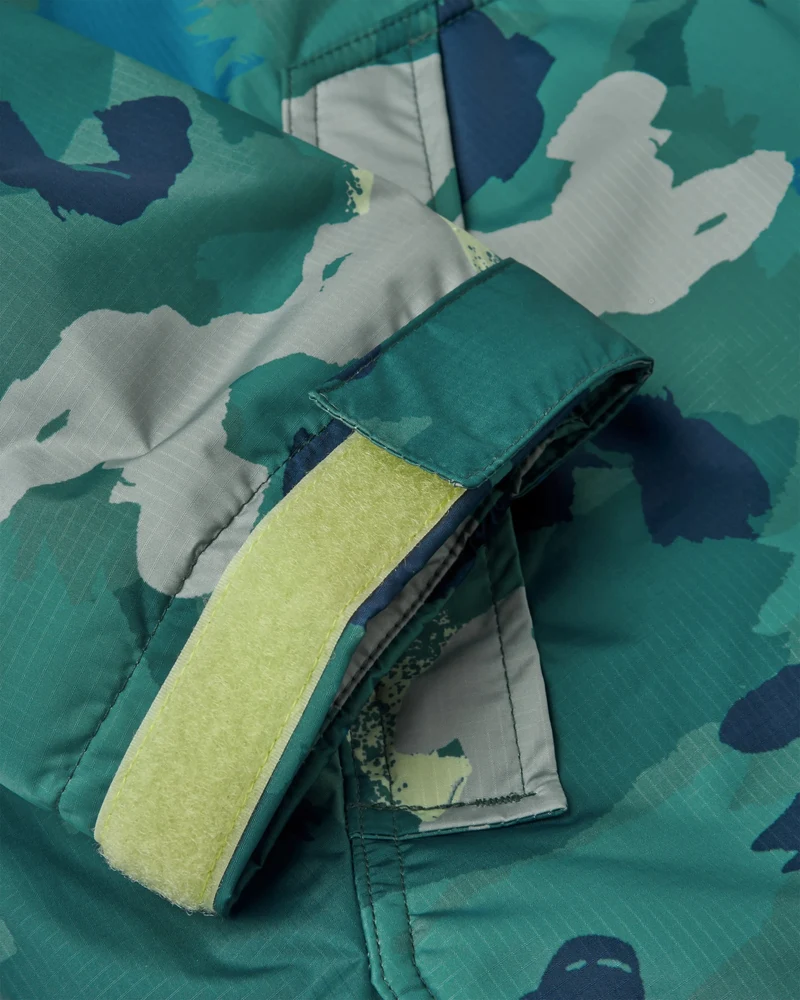 Waves Sherpa Lined Changing Robe - Alpine Camo Regenwald