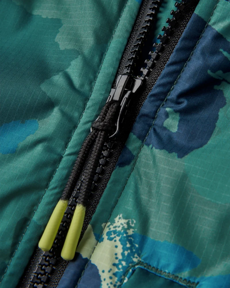 Waves Sherpa Lined Changing Robe - Alpine Camo Regenwald