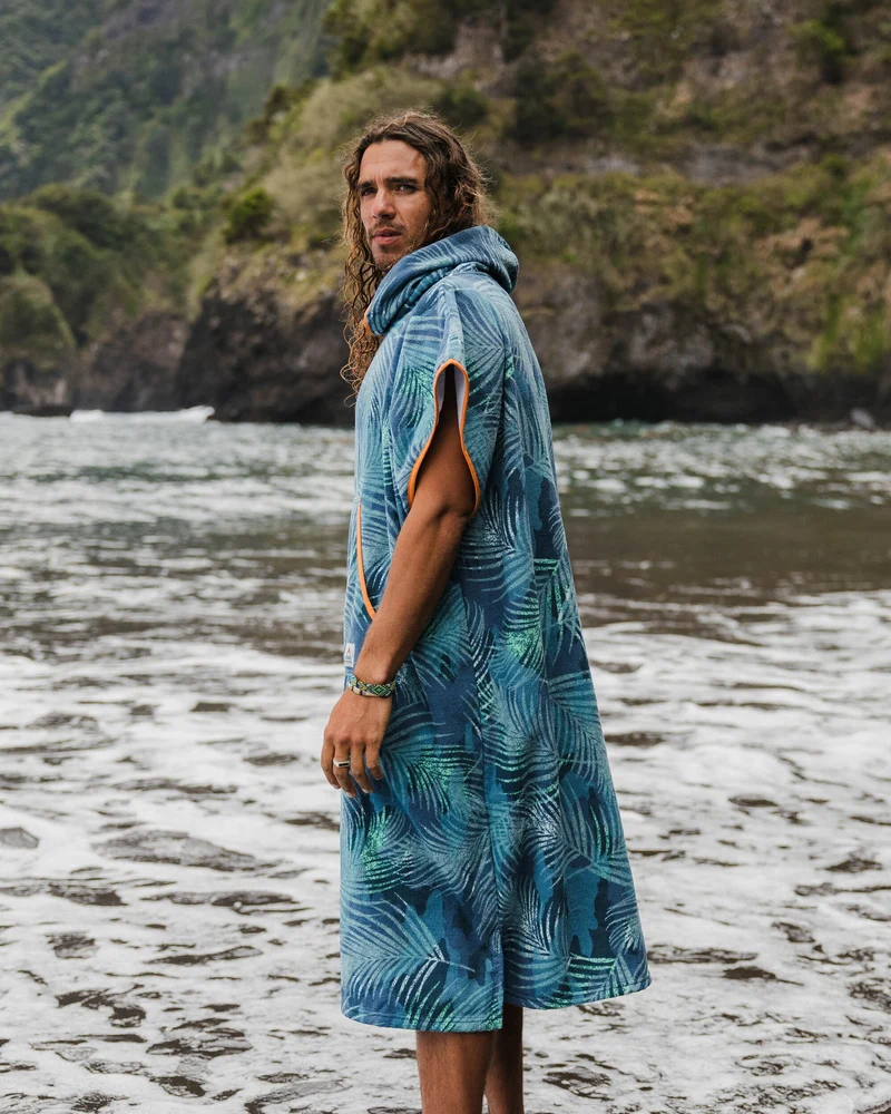 Tulum Surf-Poncho - Palm Camo Moonlight