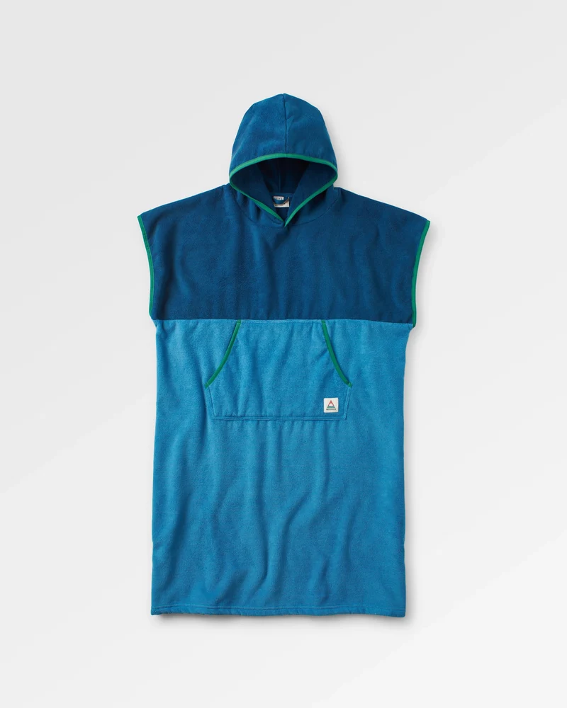 Tulum Surf-Poncho - Mondlichtblau/Dunkles Denim