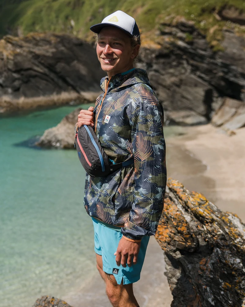 Gusto Windshell Anorak - Palm Camo Apricot