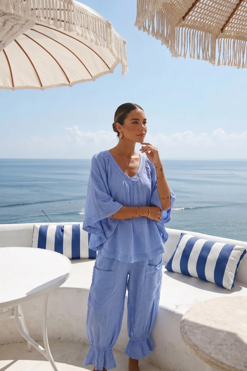 Rowane Top | Sky Blue