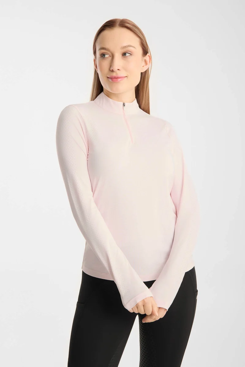 Emmie Damen kühlendes Funktionsshirt mit langen Ärmeln Barely Pink 34