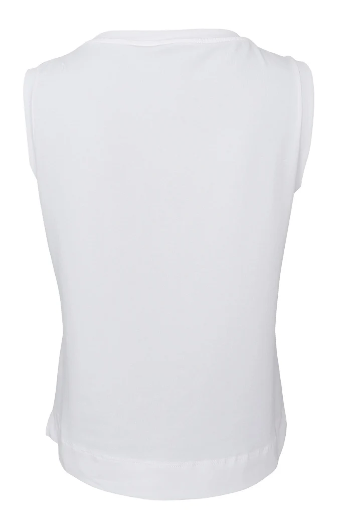 May V-Neck Top | Off White | Top fra Black Colour
