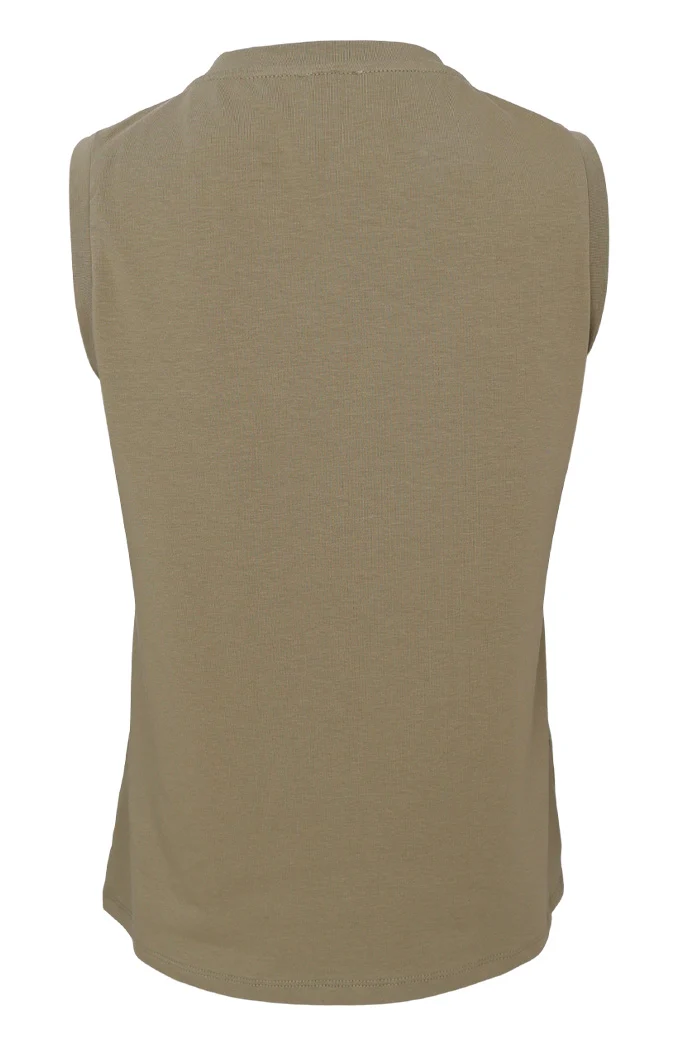 May V-Neck Top | Lt. Army | Top fra Black Colour