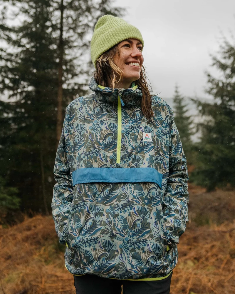 Viento Windshell Anorak - Abstract Seaweed Pistachio