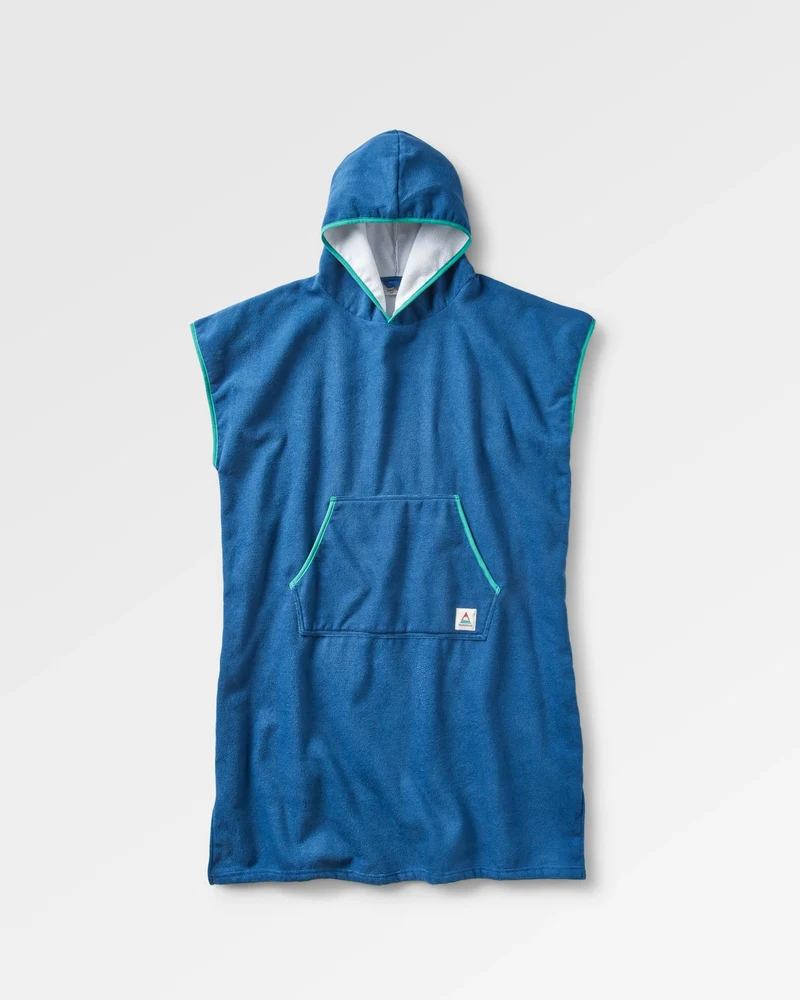 Tulum Surf-Poncho - Dunkles Denim