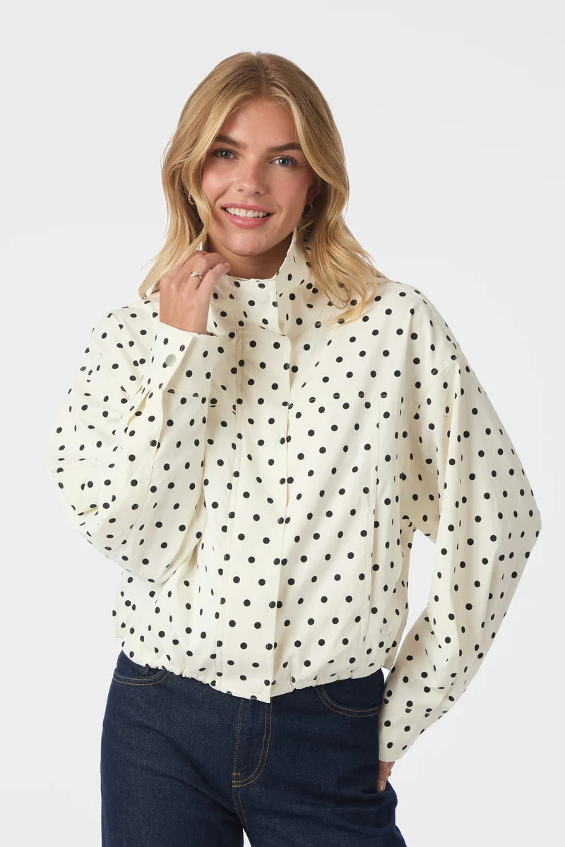Callisa Dot Jacket | White | Jakke fra Neo Noir