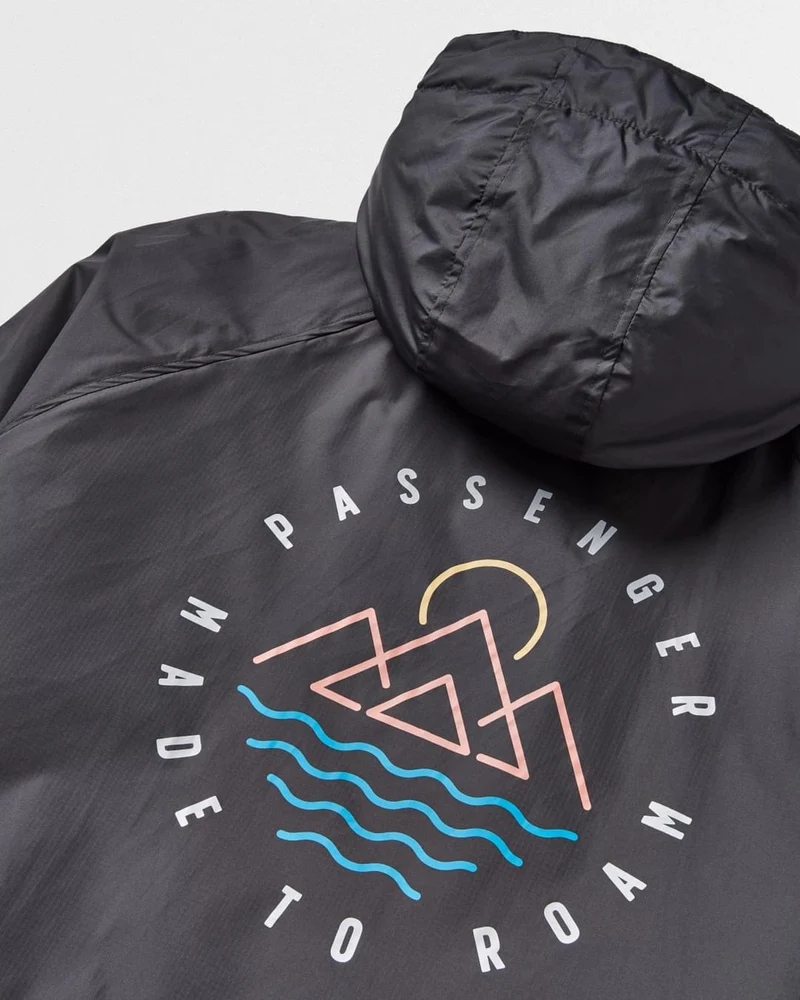 Escapism Handtuch-gefütterter Surf-Poncho - Schwarz