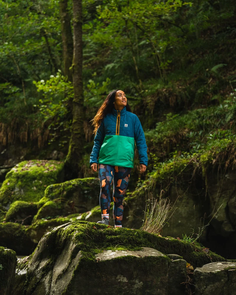 Trace Thermore® Isolierte Jacke - Corsair Blue/ Jungle Green