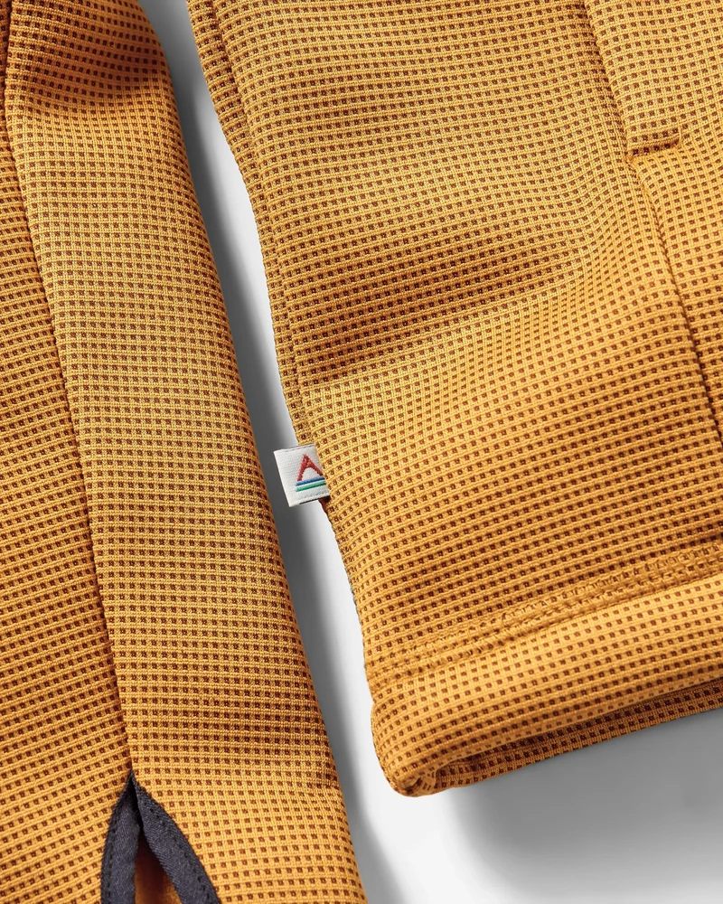 Vertical Reißverschluss Kapuzenfleece - Staubiges Ocker