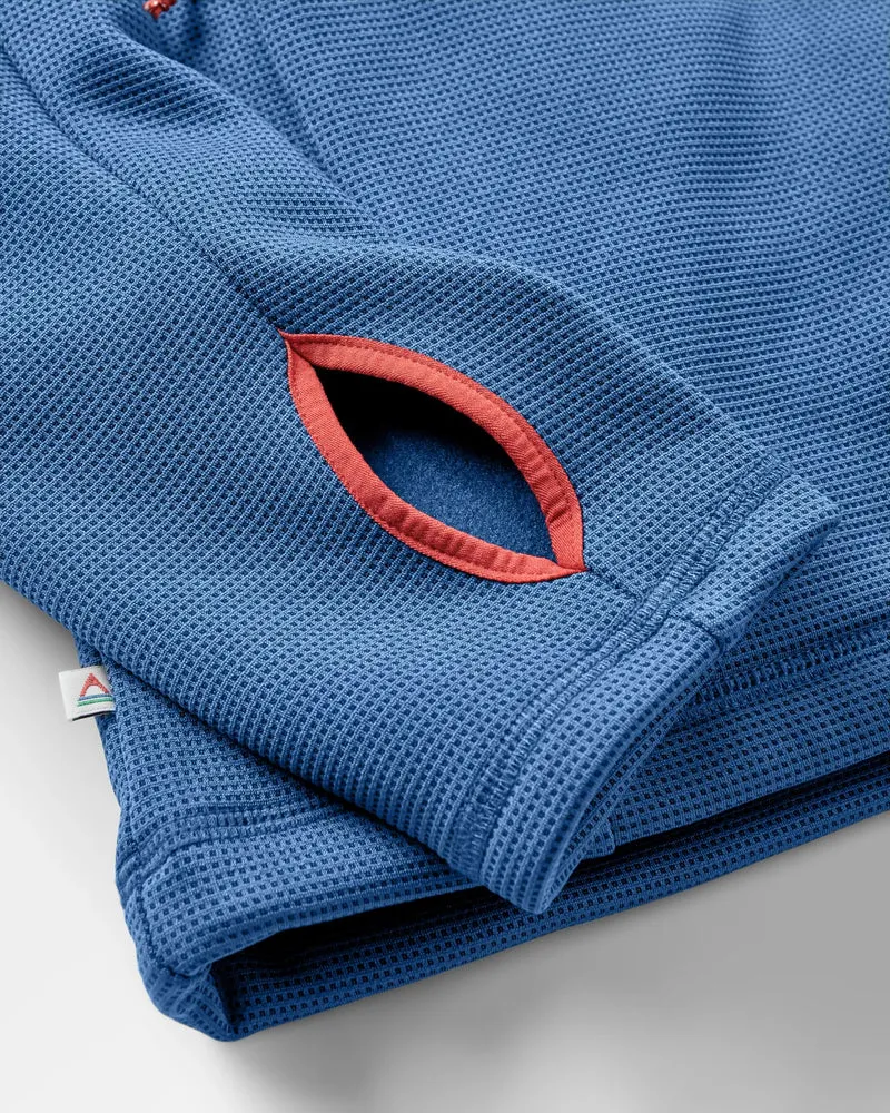 Vertical Full Zip Hooded Fleece - Dunkles Denim