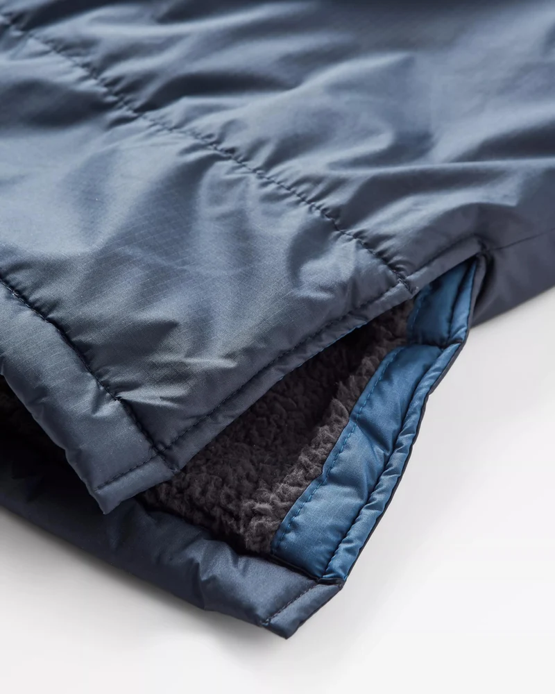 Waves Sherpa Lined Changing Robe - Dunkles Denim / Tiefes Navy