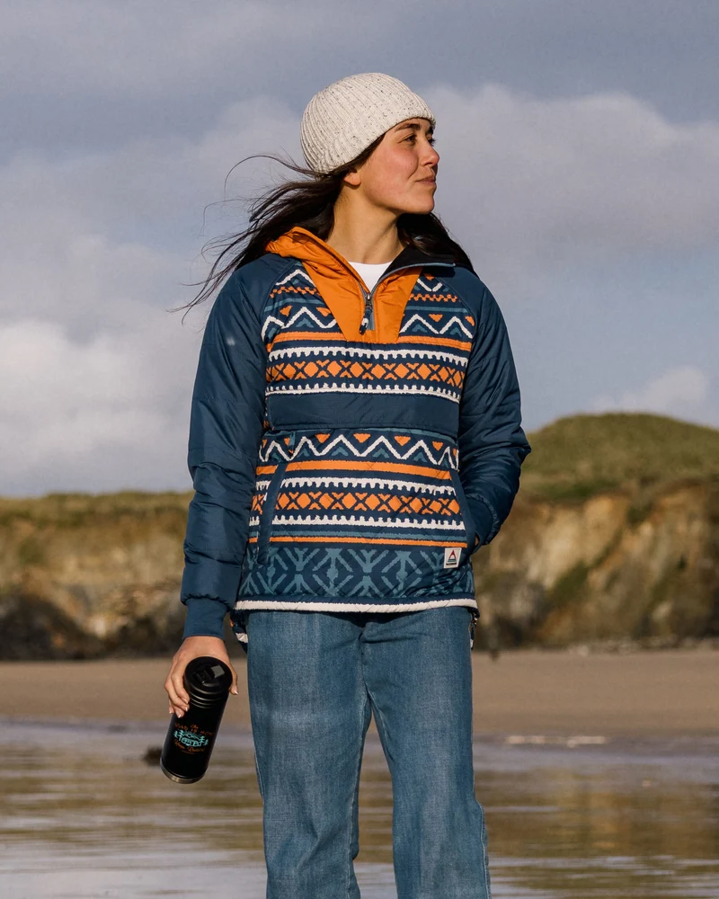 Ocean Isolierter Anorak - Homespun Stripe Navy