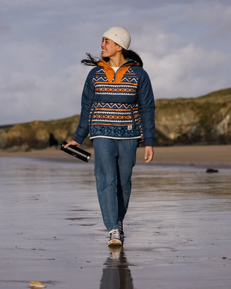 Ocean Isolierter Anorak - Homespun Stripe Navy