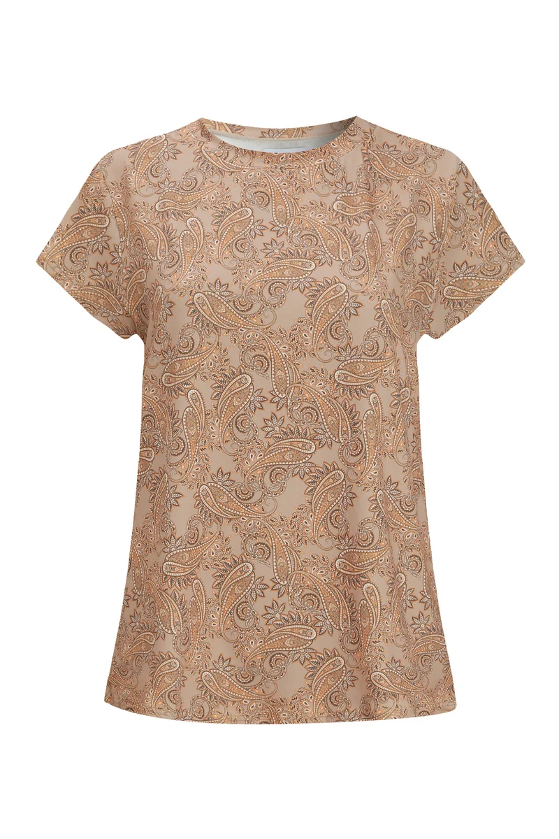 Alma U Tshirt | Sand Paisley | Tshirt fra Liberté