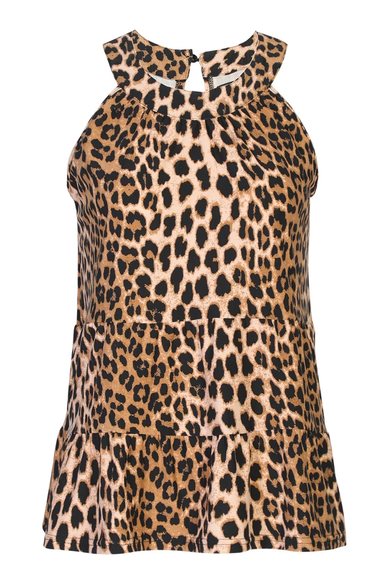 Alma Anni Top | Lux Leo X Neon Orange | Top fra Liberté