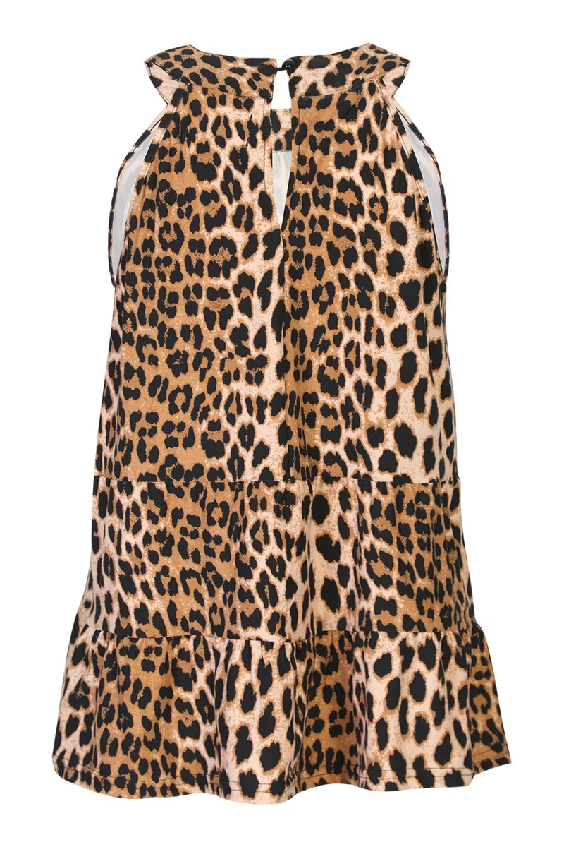 Alma Anni Top | Lux Leo X Neon Orange | Top fra Liberté