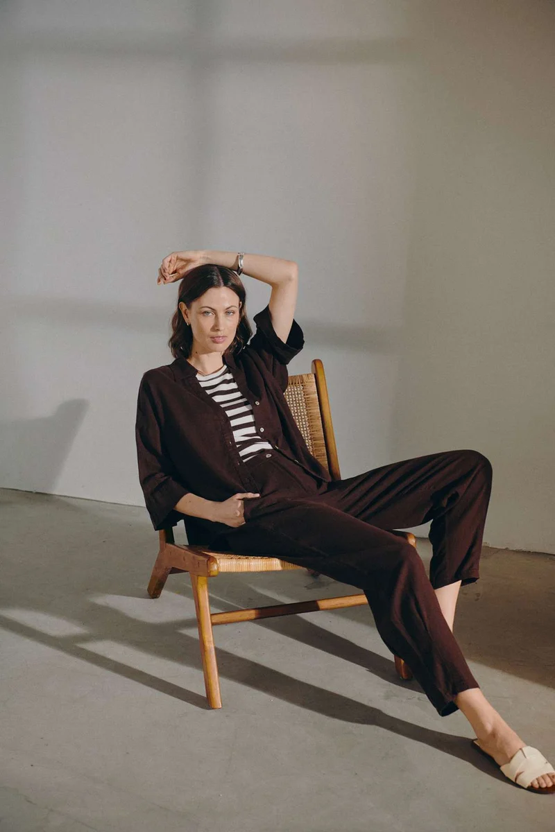 Effy Top 203813 | Brilliant White W. Coffee Bean | Top fra Freequent