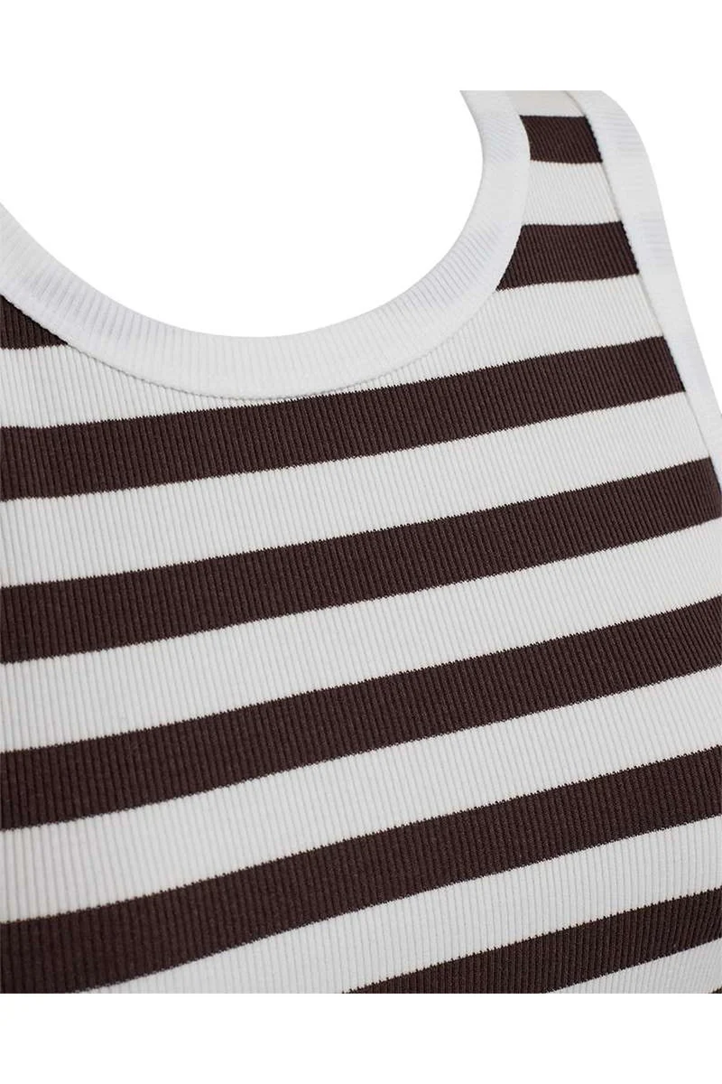 Effy Top 203813 | Brilliant White W. Coffee Bean | Top fra Freequent