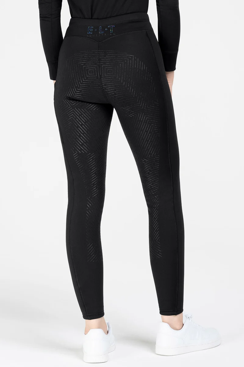 Rica Thermo Teddy Reitleggings für Kinder Black 116