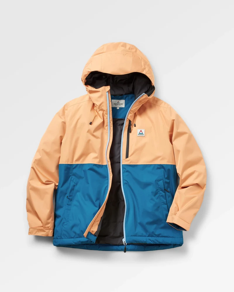 Terrain isolierte wasserabweisende Jacke - Korsarblau/Aprikose